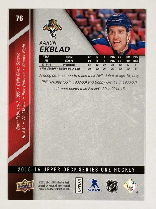 2015-16 Upper Deck #76 Aaron Ekblad