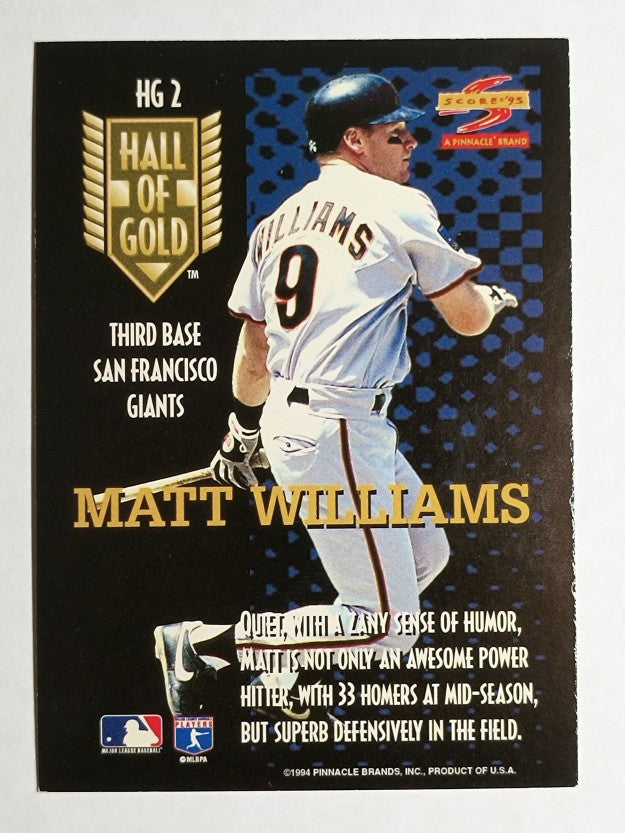 1995 Score Hall of Gold #HG2 Matt Williams