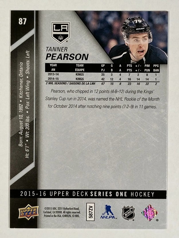 2015-16 Upper Deck #87 Tanner Pearson