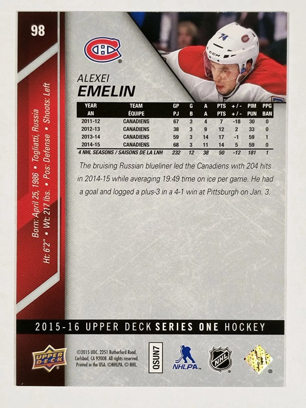 2015-16 Upper Deck #98 Alexei Emelin