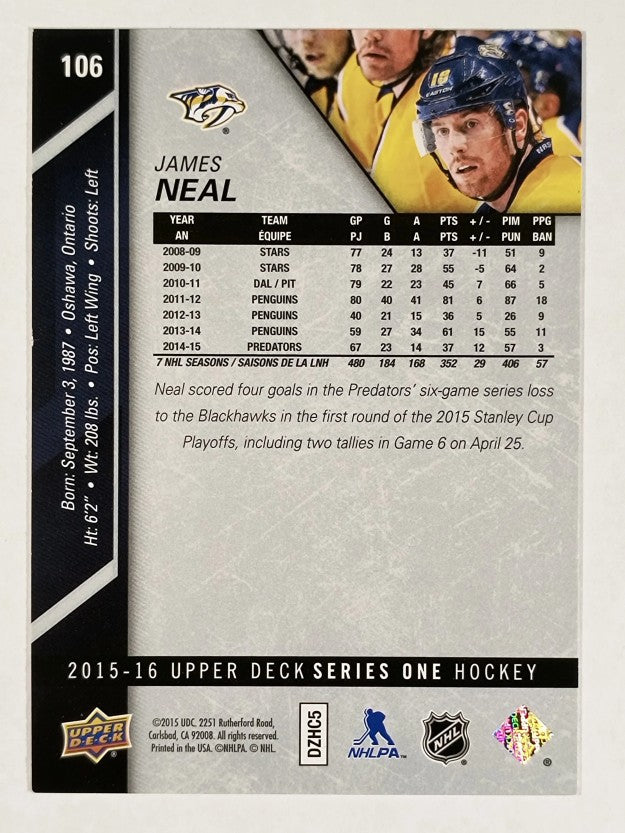2015-16 Upper Deck #106 James Neal