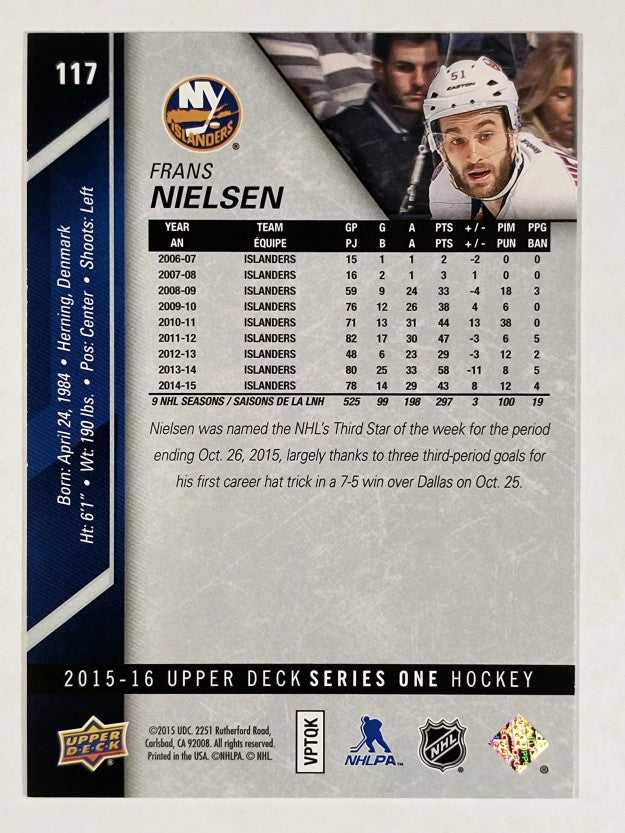 2015-16 Upper Deck #117 Frans Nielsen