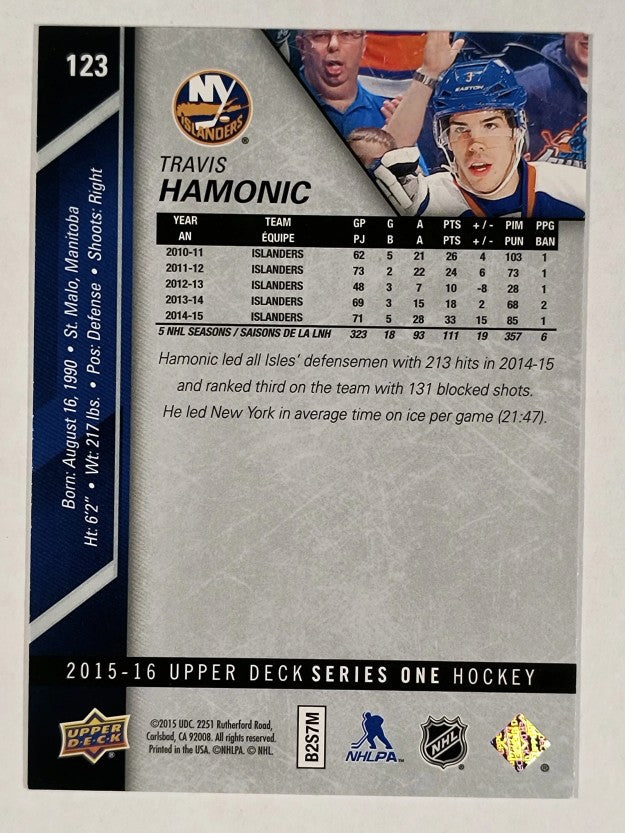 2015-16 Upper Deck #123 Travis Hamonic