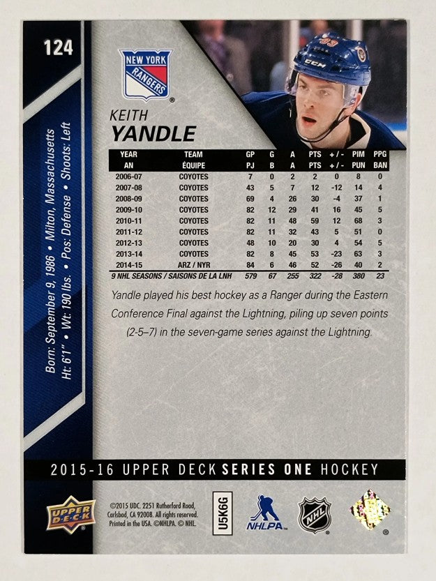 2015-16 Upper Deck #124 Keith Yandle