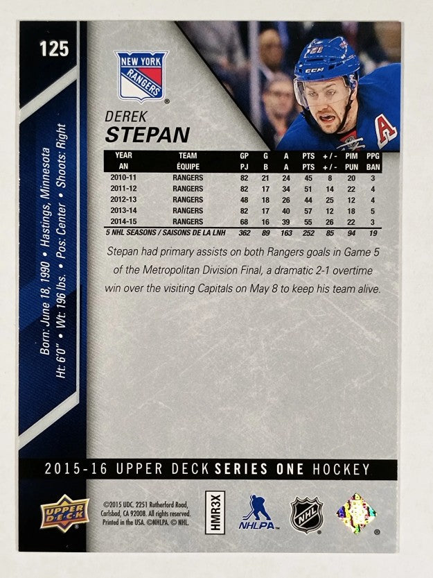 2015-16 Upper Deck #125 Derek Stepan