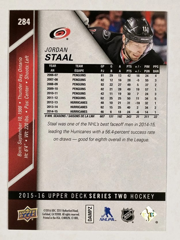 2015-16 Upper Deck #284 Jordan Staal