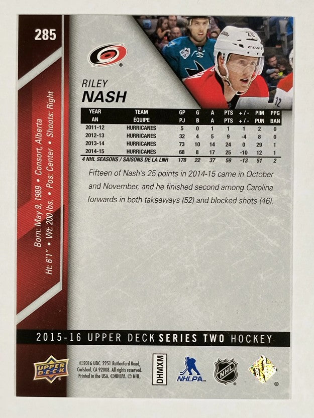 2015-16 Upper Deck #285 Riley Nash