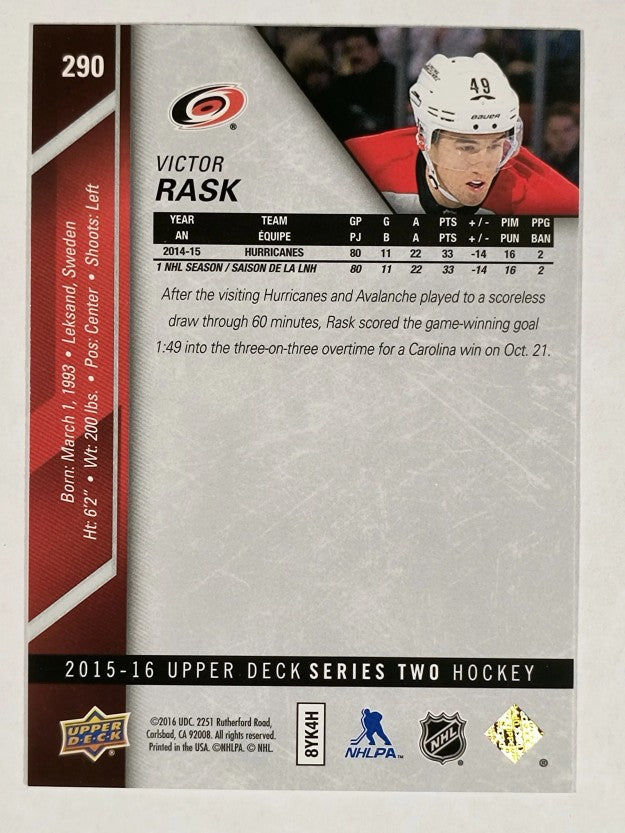 2015-16 Upper Deck #290 Victor Rask