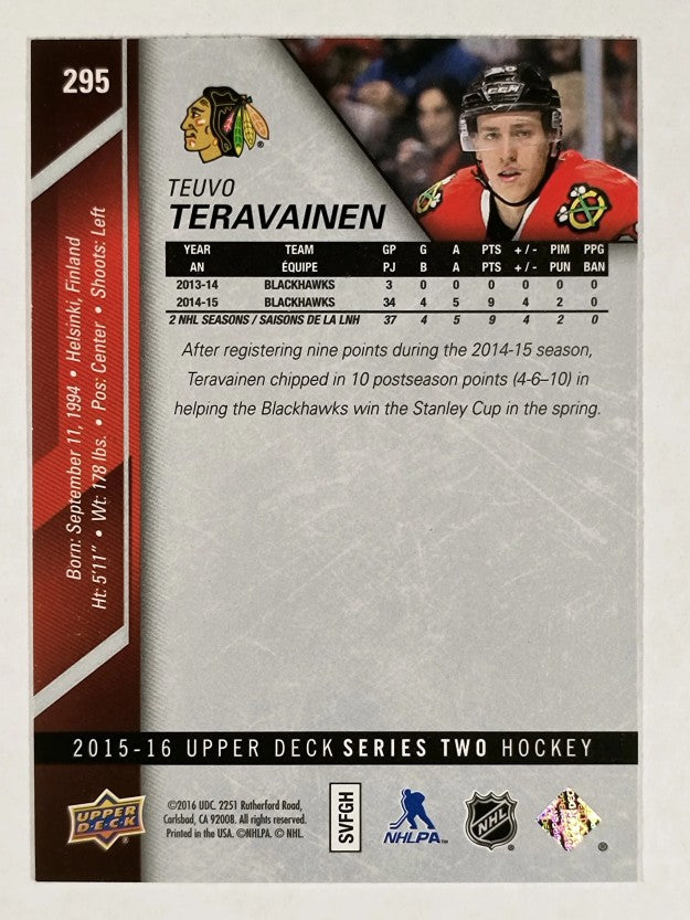 2015-16 Upper Deck #295 Teuvo Teravainen