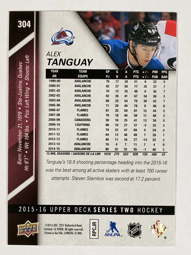 2015-16 Upper Deck #304 Alex Tanguay