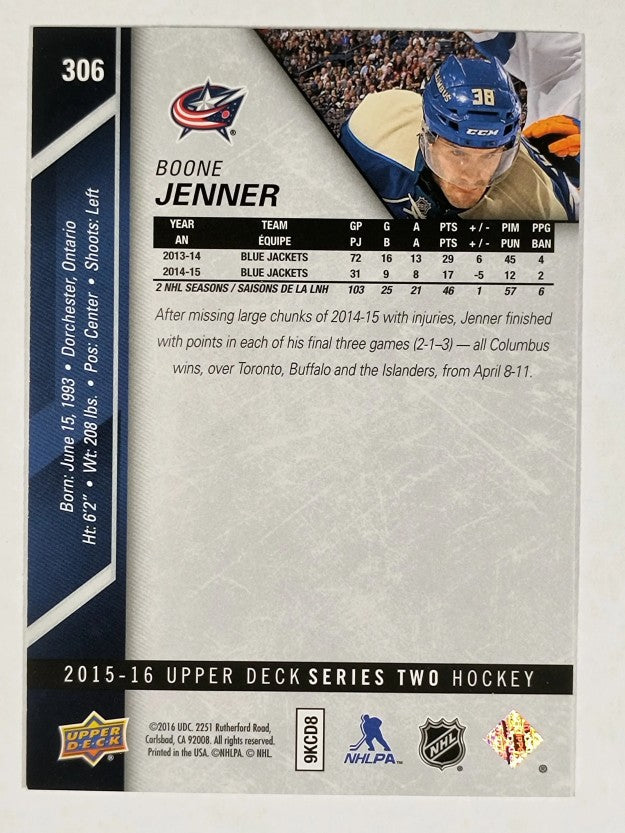 2015-16 Upper Deck #306 Boone Jenner