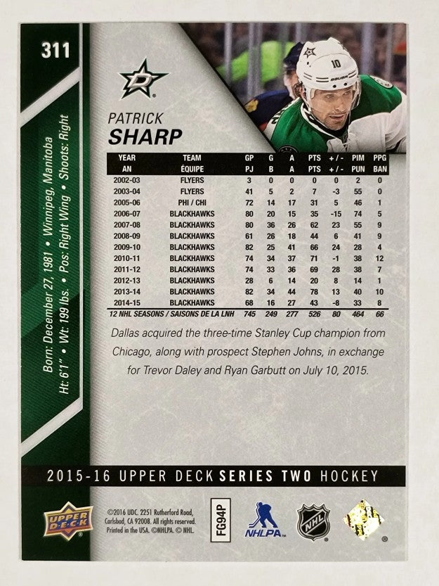2015-16 Upper Deck #311 Patrick Sharp