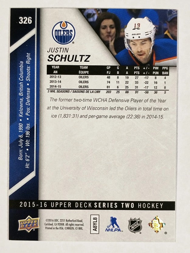 2015-16 Upper Deck #326 Justin Schultz