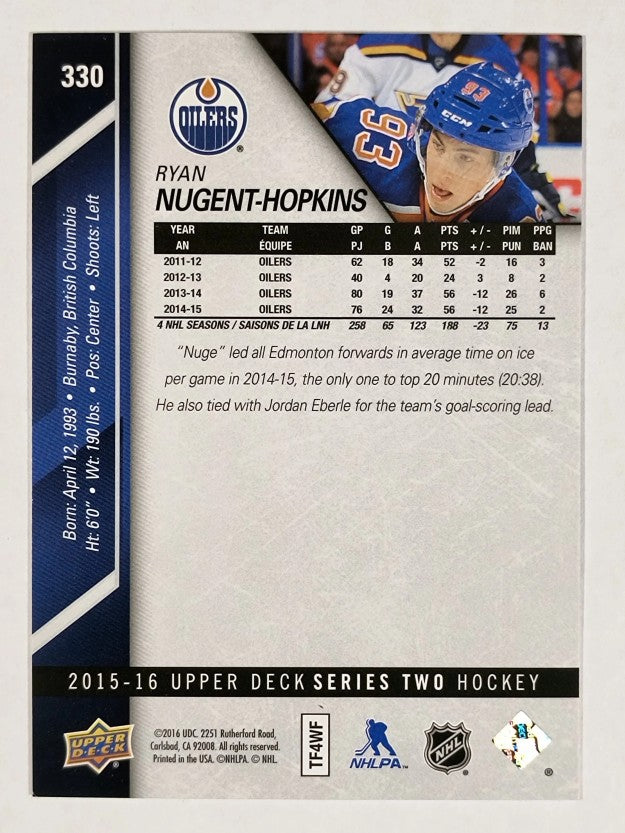 2015-16 Upper Deck #330 Ryan Nugent-Hopkins