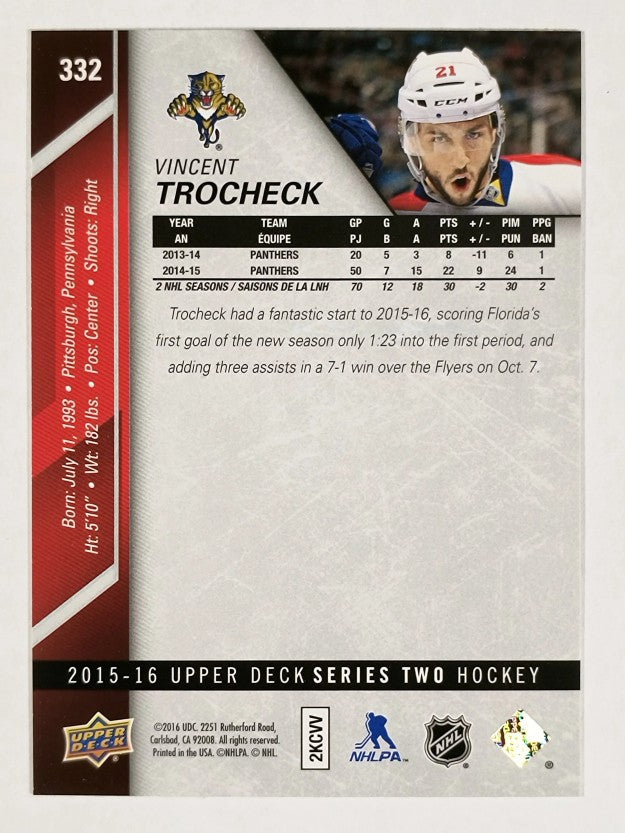 2015-16 Upper Deck #332 Vincent Trocheck