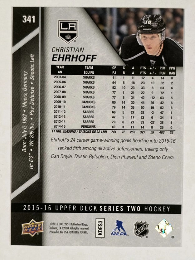 2015-16 Upper Deck #341 Christian Ehrhoff