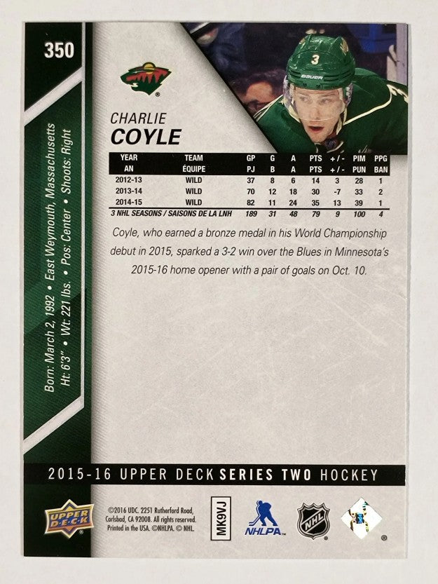 2015-16 Upper Deck #350 Charlie Coyle
