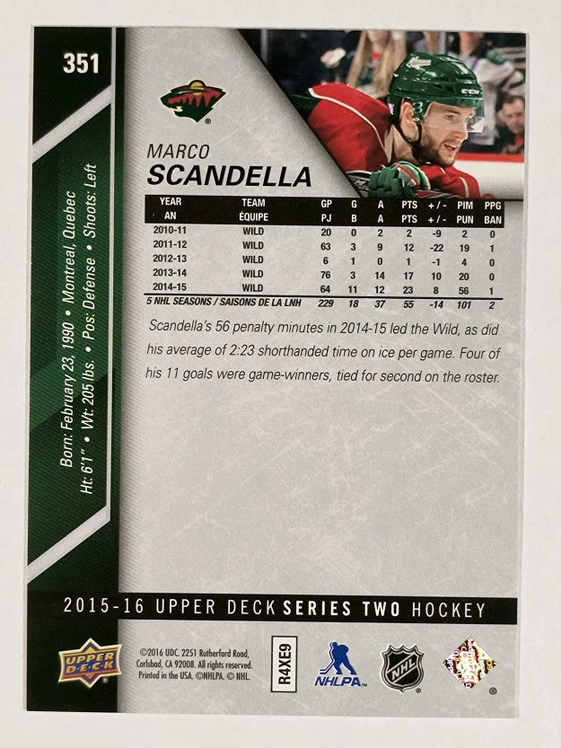 2015-16 Upper Deck #351 Marco Scandella