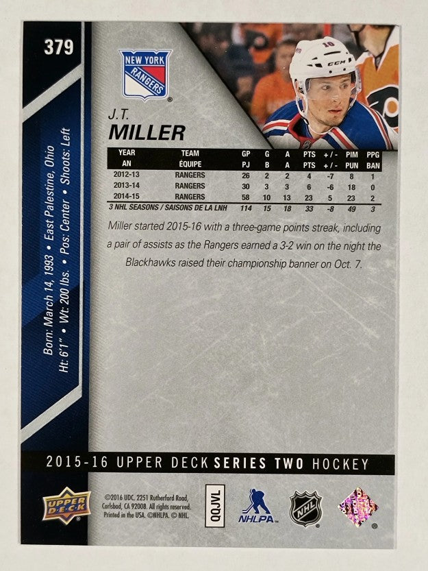 2015-16 Upper Deck #379 J.T. Miller