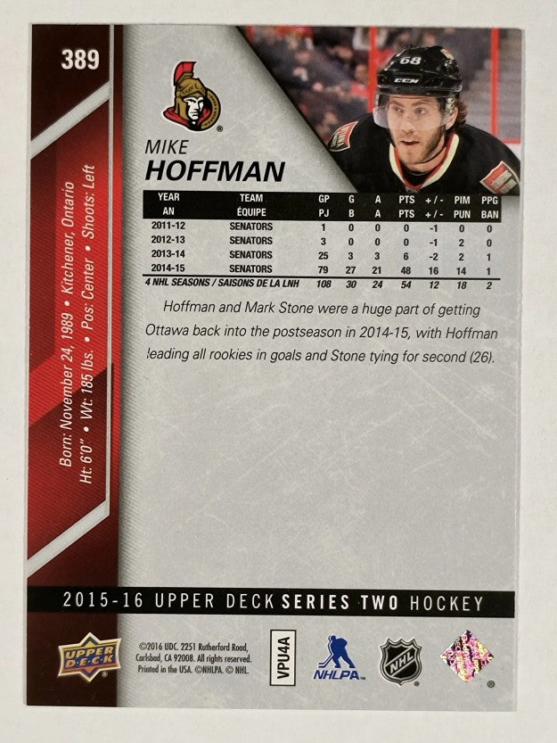 2015-16 Upper Deck #389 Mike Hoffman