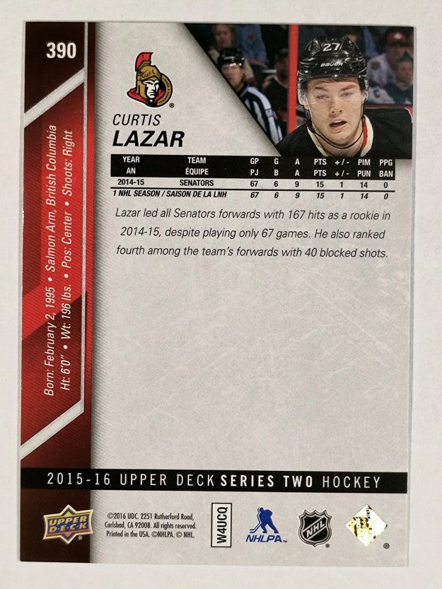 2015-16 Upper Deck #390 Curtis Lazar
