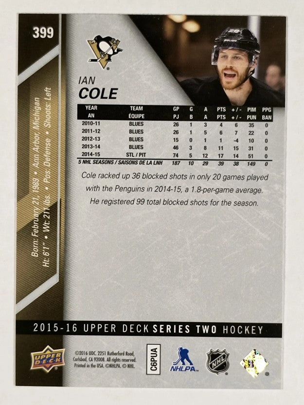 2015-16 Upper Deck #399 Ian Cole
