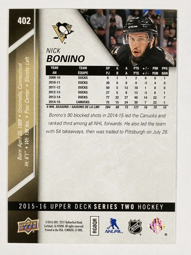2015-16 Upper Deck #402 Nick Bonino