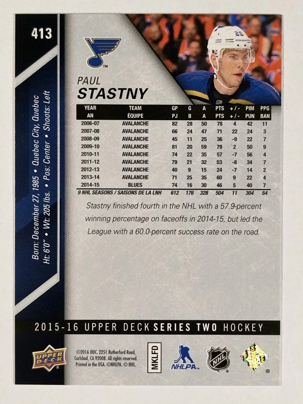 2015-16 Upper Deck #413 Paul Stastny