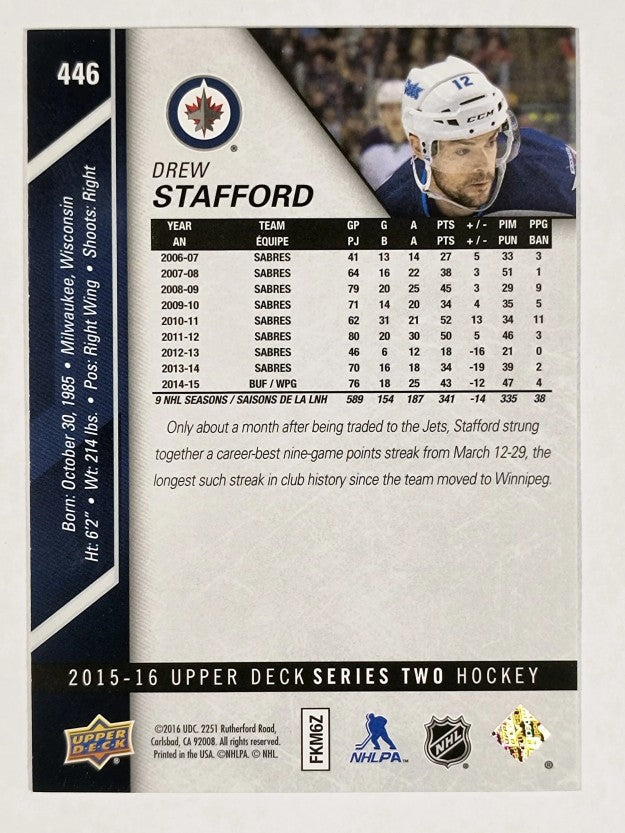 2015-16 Upper Deck #446 Drew Stafford