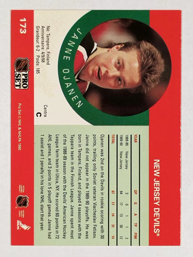 1990-91 Pro Set #173 Janne Ojanen RC