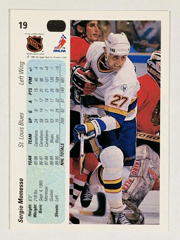 1990-91 Upper Deck #19 Sergio Momesso RC