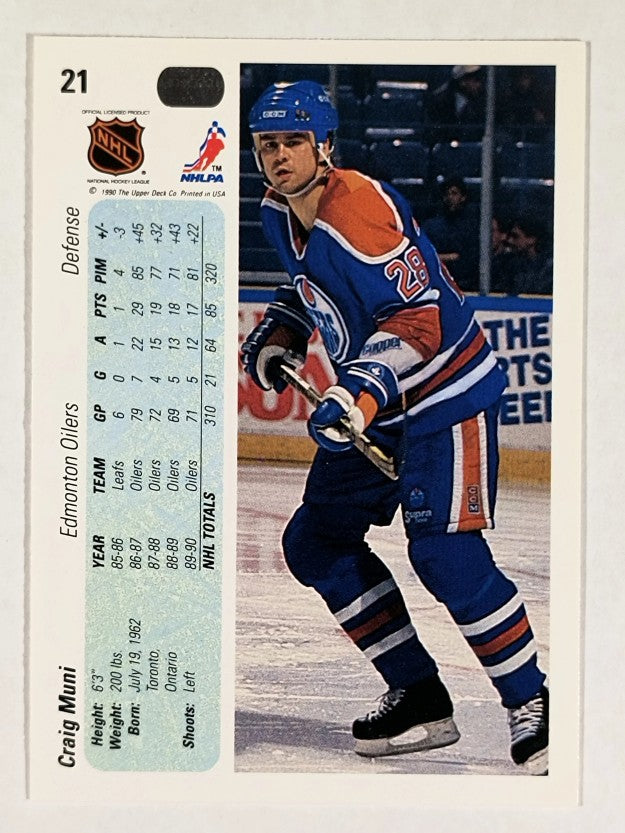 1990-91 Upper Deck #21 Craig Muni