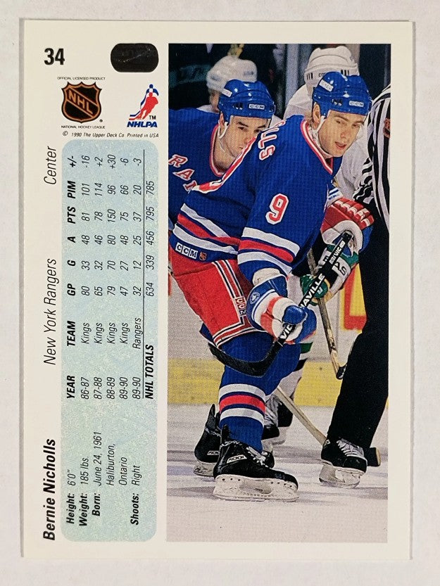 1990-91 Upper Deck #34 Bernie Nicholls