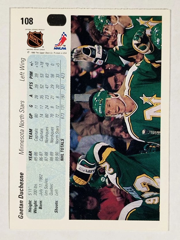 1990-91 Upper Deck #108 Gaetan Duchesne
