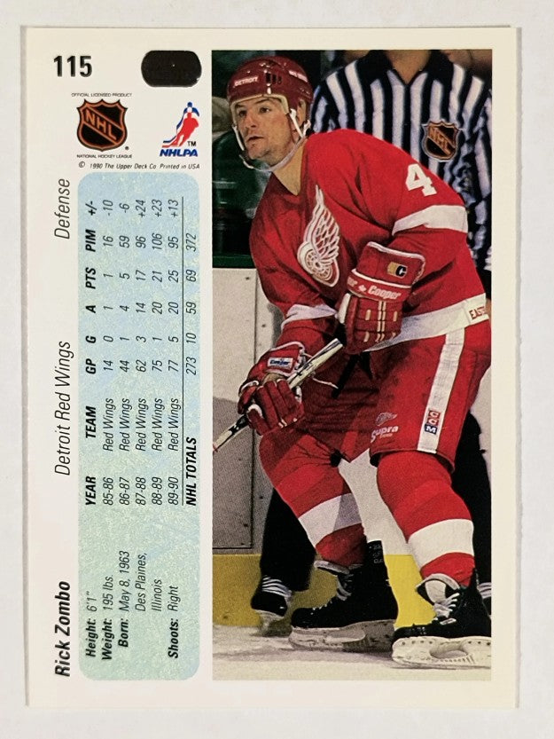 1990-91 Upper Deck #115 Rick Zombo RC
