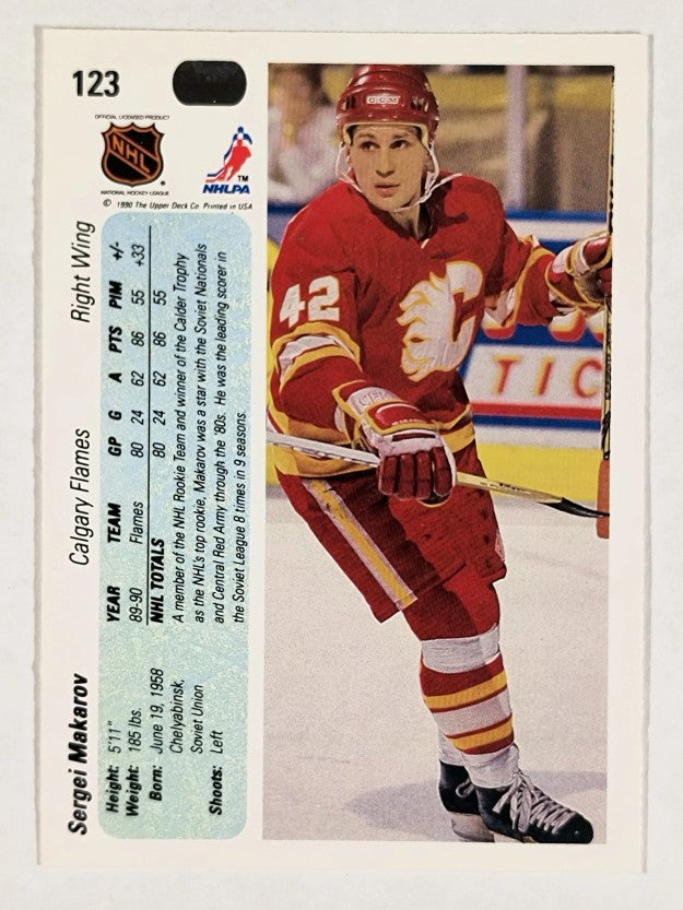 1990-91 Upper Deck #123 Sergei Makarov RC