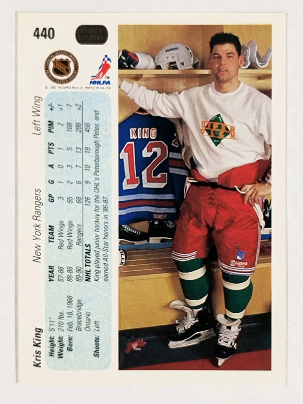 1990-91 Upper Deck #440 Kris King RC