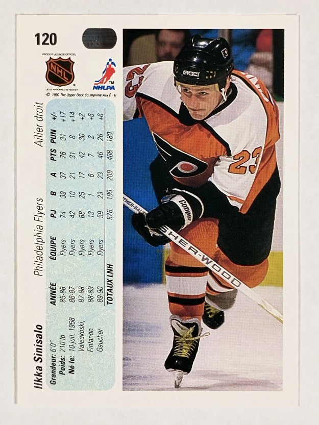 1990-91 Upper Deck French #120 Ilkka Sinisalo