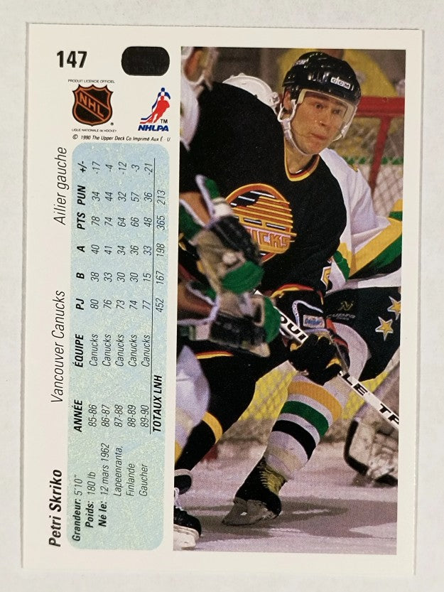 1990-91 Upper Deck French #147 Petri Skriko