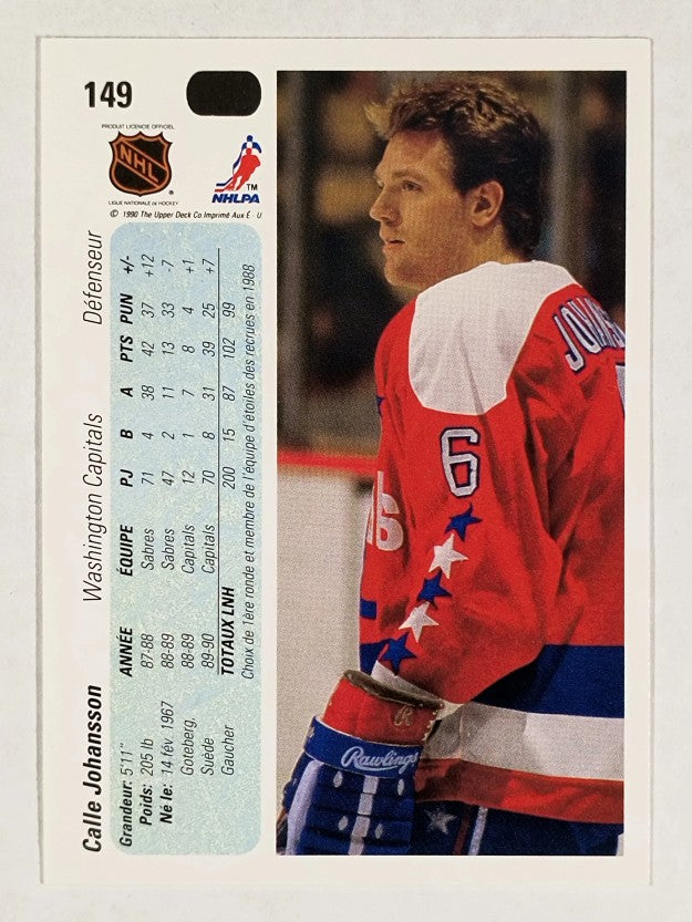 1990-91 Upper Deck French #149 Calle Johansson
