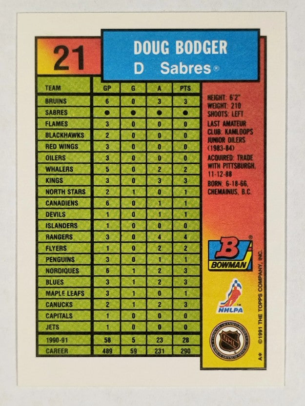1991-92 Bowman #21 Doug Bodger