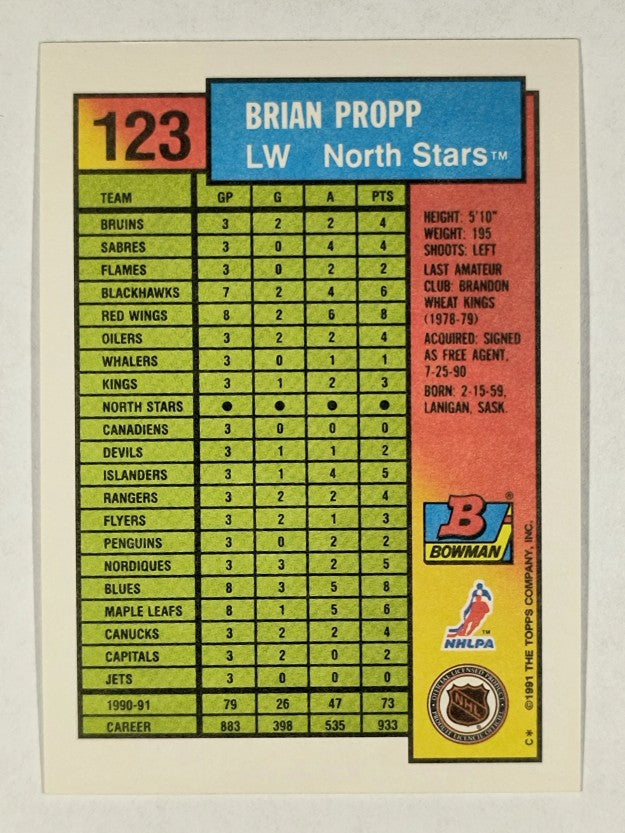 1991-92 Bowman #123 Brian Propp