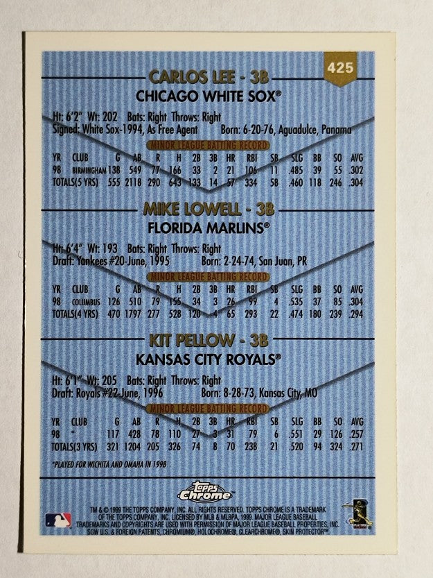 1999 Topps Chrome #425 Carlos Lee/Mike Lowell
