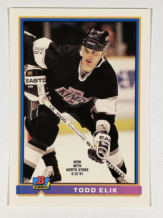 1991-92 Bowman #185 Todd Elik