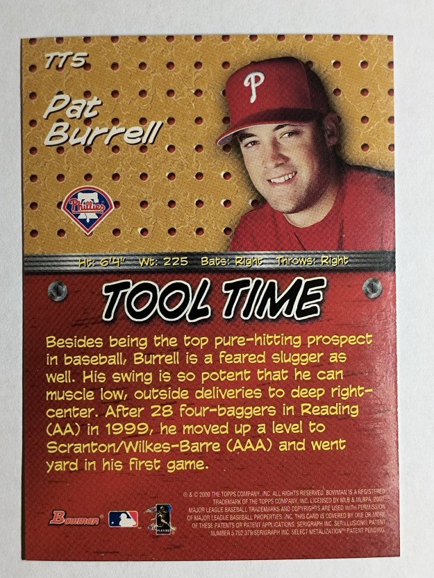 2000 Bowman Tool Time #TT5 Pat Burrell