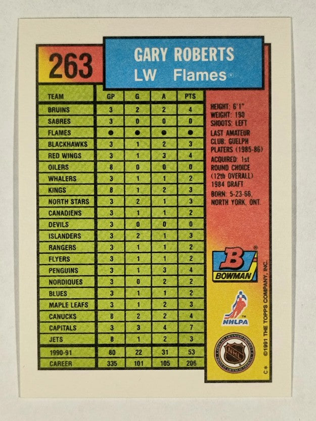 1991-92 Bowman #263 Gary Roberts