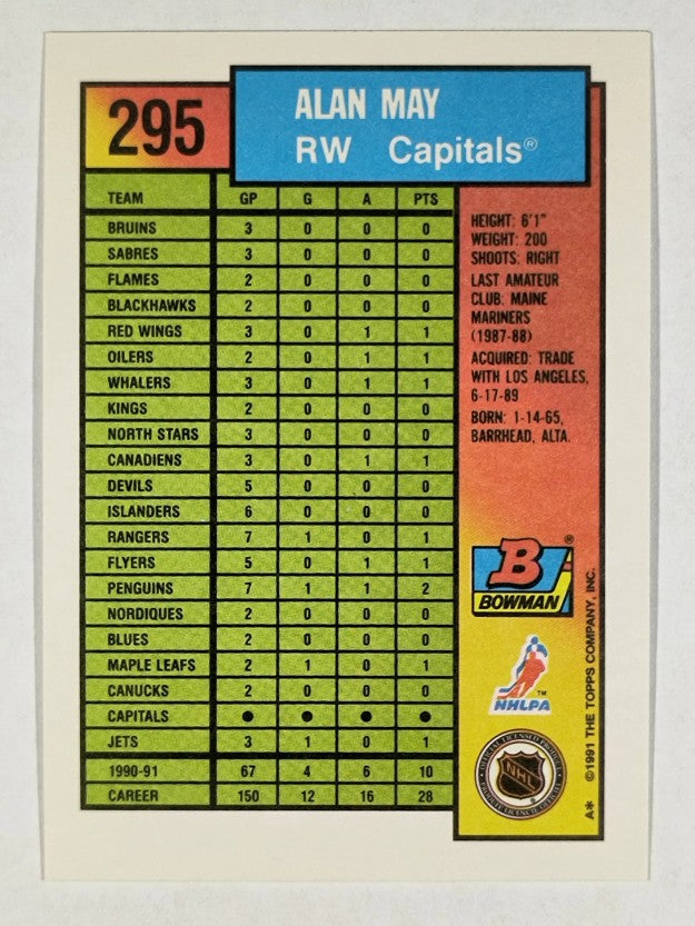 1991-92 Bowman #295 Alan May