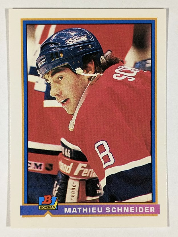 1991-92 Bowman #343 Mathieu Schneider