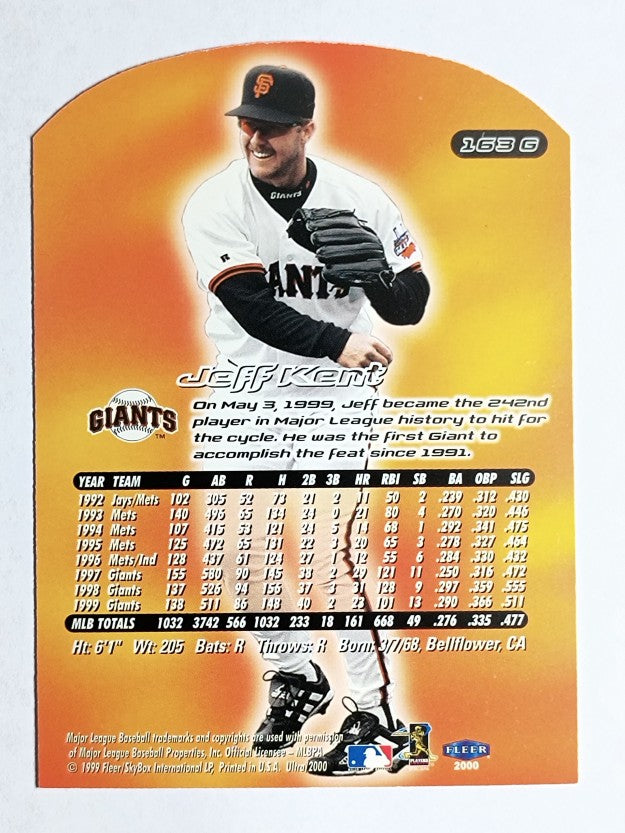 2000 Ultra Gold Medallion #163 Jeff Kent