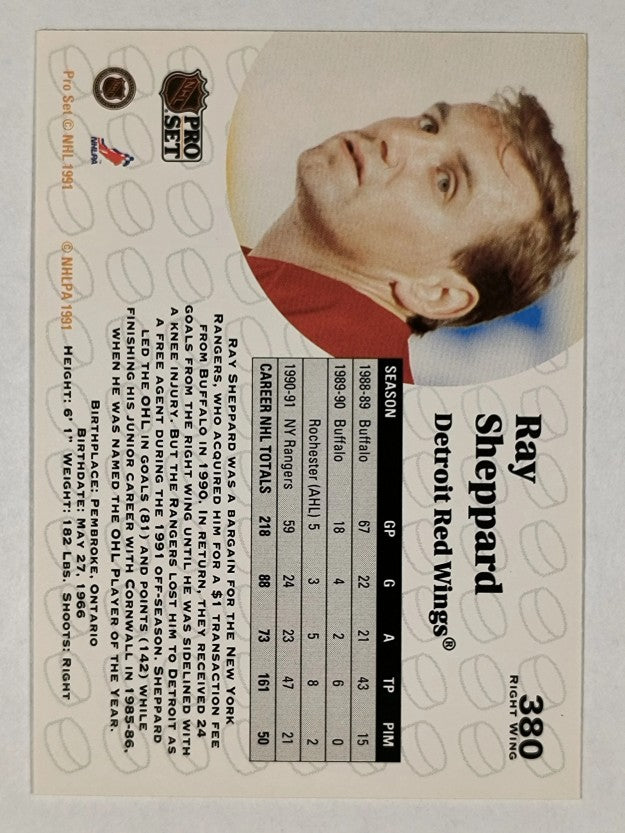 1991-92 Pro Set #380 Ray Sheppard